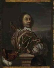 Metal Sign Frans Van Mieris The Elder Self Portrait Of The Artist, With A Citter