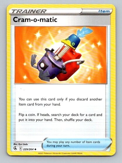 2021 Pokemon Card Fusion Strike Cram-o-matic 229/264