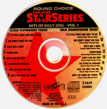 SOUND CHOICE STAR SERIES POP/ROCK - HITS OF BILLY JOEL - VOL 1- SC2160 -LOT 4020