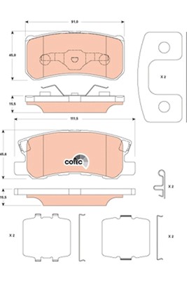 JEEP T. COMPASS/PATRIOT BREMSBELÄGE 2.0-2.4 06-