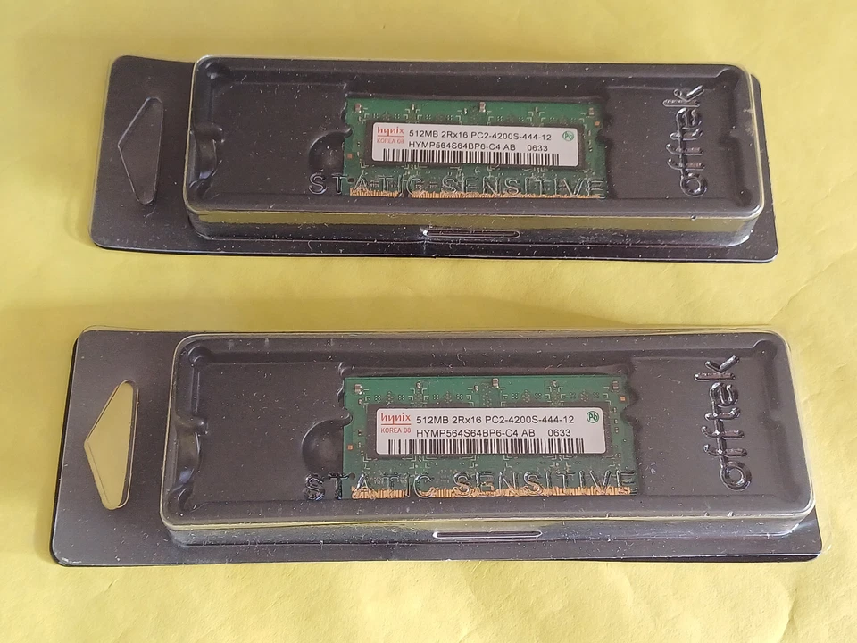 Hynix 1GB PC2-4200S 444 12 SoDimm Laptop Memory Kit for Notebook Laptops - Image 3 of 3