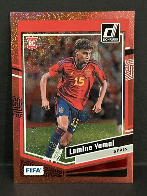 2023-24 Panini Donruss Soccer FIFA Spain RC Lamine Yamal Red Foils 