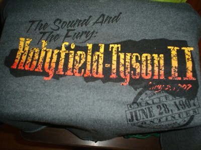 Mike Tyson VS Evander Holyfield 1996 Finally II 2nd MGM Grand Shirt ''NEVER WORN''
