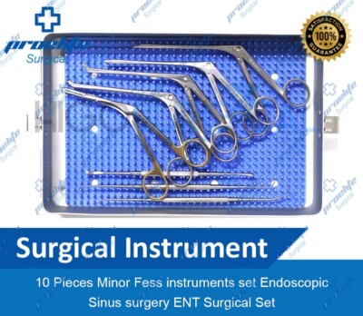 10 Pcs Minor Fess instruments Set Endoscopic Sinus surgery ENT Surgical Set