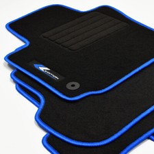 MP Velours Logo Fußmatten passend für VW Golf 6 Plus ab Bj. 2008 -2014 rund blau