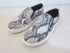 A NEW DAY SLIP ON SHOES, SZ 6, BLACK/GRAY, LEATHER FLOCKING, TARGET, FREE S H