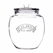 Kilner Preserve Jar - Clear Glass Push Top - Dishwasher Safe - 2 L