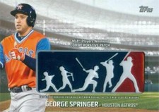 George Springer baseball card 2018 Topps Players Weekend relic MLB Patch #PWPGSP