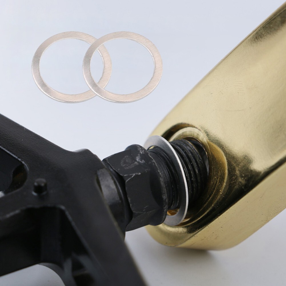 Long Lasting Aluminum Bicycle Pedal Spacer Crank Ring Washers Pack of