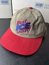 Vintage Bud Ice Light Stretch Fit Hat Cap Stitched Made In USA Official Product