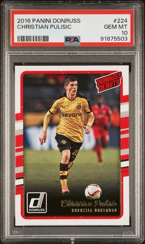 2016-17 Panini Donruss Debuts Christian Pulisic #224 Rookie RC PSA 10