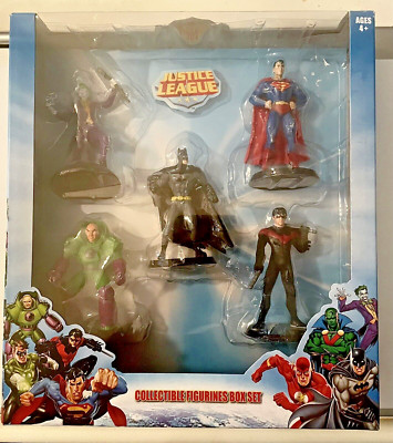 Justice League Figurines 5 Pc Set Batman Superman Nightwing Joker Lex Luthor NEW