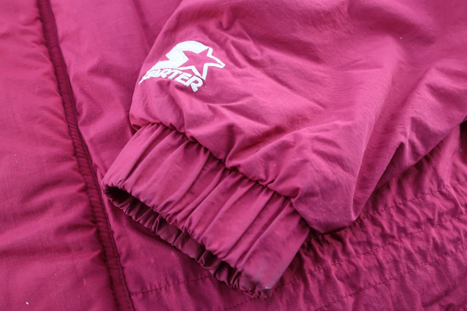 USC Trojans Vintage Starter Hooded Parka Jacket - Men's XL - Maroon Yellow - Image 3 of 4