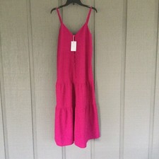 Ted Baker Tiered Midi Dress Size 0 US 0 2 Women Preppy Texture Button Sleeveless