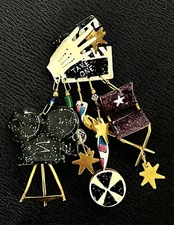 LUNCH AT THE RITZ Vintage Movie Film Cinema Showbiz Pin Brooch