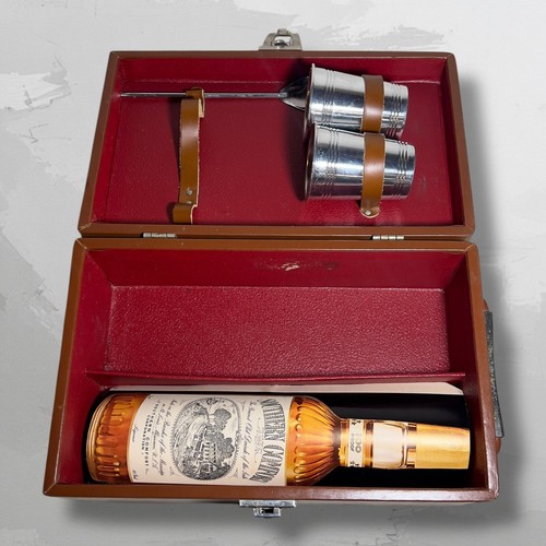 Vintage tragbare Pub Reise Bar mit Leder Tragetasche - Bild 5 von 8