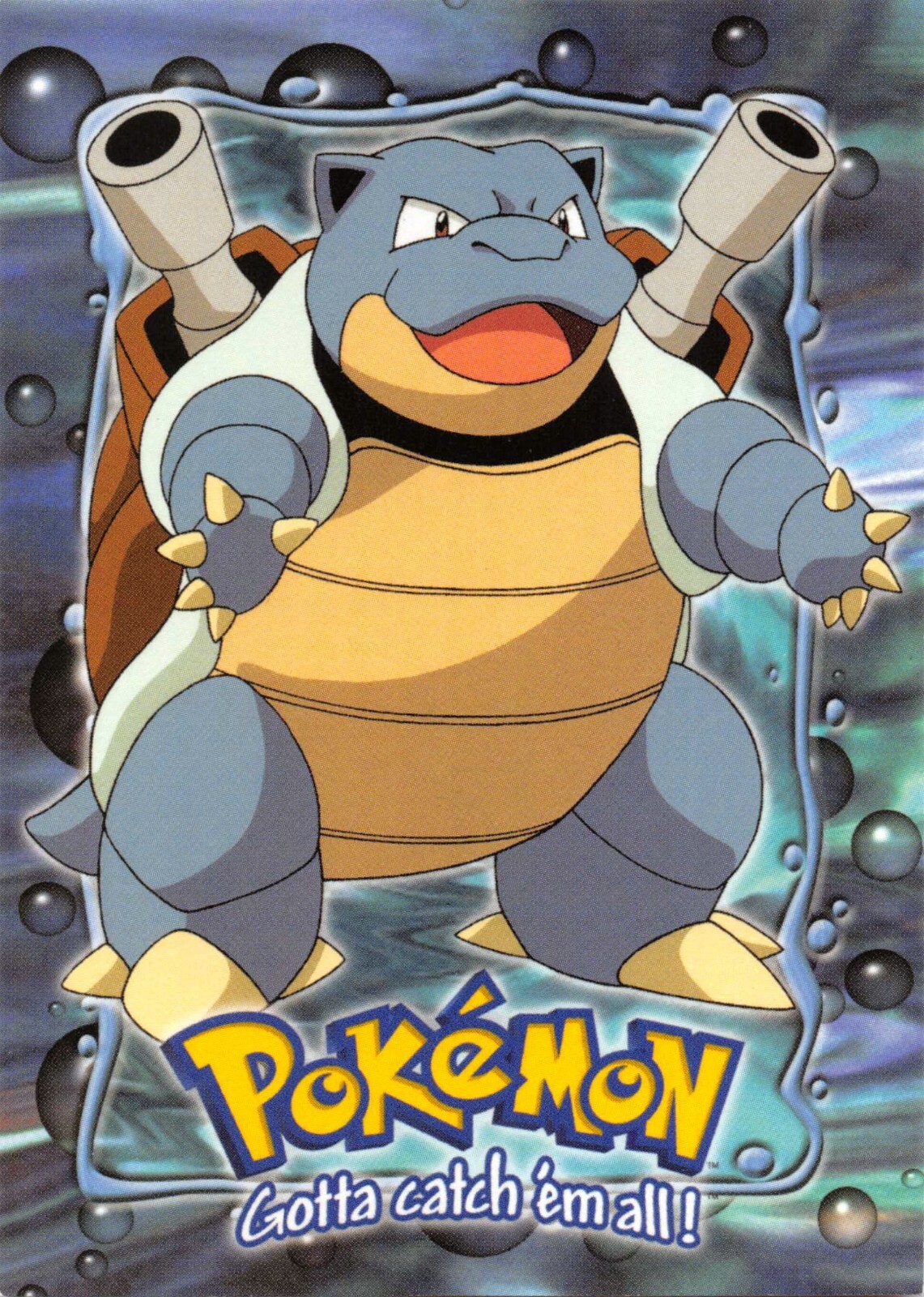Blastoise E9 of 12 - NON-HOLO - BLUE LOGO - SERIES 1 TOPPS Pokemon Card - NM/LP
