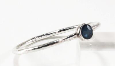 IPPOLITA WONDERLAND 925 SILBER QUARZ/MOP DUNKELBLAUTON SCHARNIER ARMBAND ARMREIF