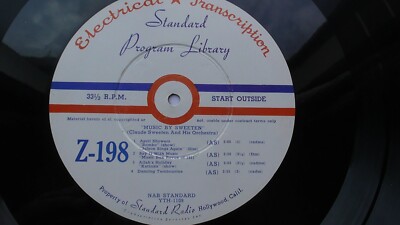 16-inch Transcription – Standard Program Library #Z-198 Music By