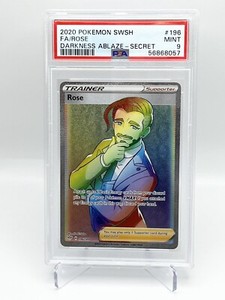 2020 Pokemon Sword & Shield Darkness Ablaze 196 Full Art/Rose Secret PSA 9