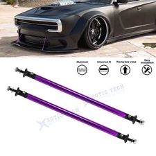 Adjust Purple Bumper Lip Splitter Strut Rod Tie Support Bar 7.87'' For Dodge