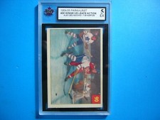 1954/55 PARKHURST HOCKEY CARD #90 ALEX DELVECCHIO TIM HORTON IA KSA 5 EX PARKIE