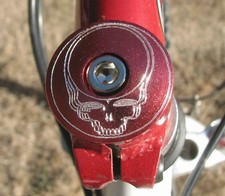 STEAL YOUR FACE RED HEADSET STEM TOP CAP 1 1/...