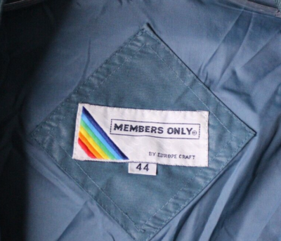Vintage Members Only Jacket Men's 44 Blue - Full Zip Casual | eBay