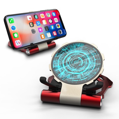 iPhone 15 Pro Max 15 Samsung Huawei Iron Man Wireless Charger Charging Pad for - Picture 4 of 7
