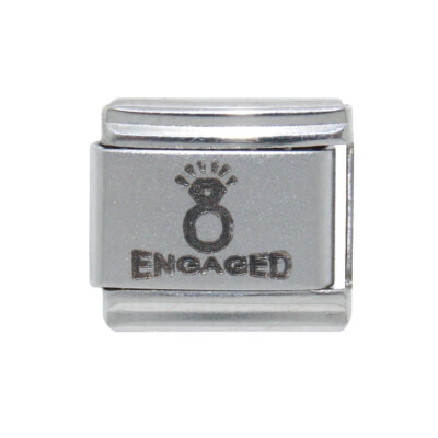Verlobungsring Laser Italian Charm - passend für 9mm klassische italienische Bettelarmbänder