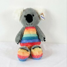 A163 FAO Schwarz Dreamies Rainbow Koala Bear Plush 16" Stuffed Toy Lovey