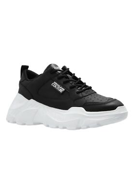 スニーカー VERSACE JEANS COUTURE Woman Sneakers Black 77VA3SC2ZP307 899 NWT VERSACE JEANS COUTURE BLACK SNEAKERS SPEEDTRACK 77VA3SC2