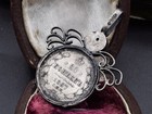 Antique Tsar Nicholas coin Dukach pendant ethno silver 84 stone NATURAL coral