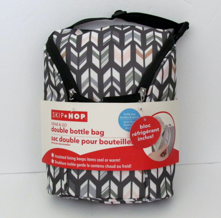 Skip Hop Grab & Go MultiColored Insulated Double Bottle Bag 