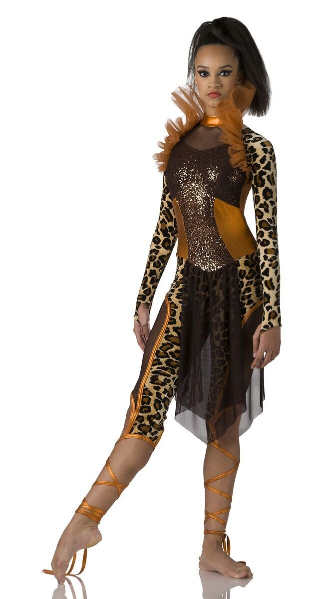 Halloween Costume Simba Lion King Circle of Life Animal Print Unitard Adult Med