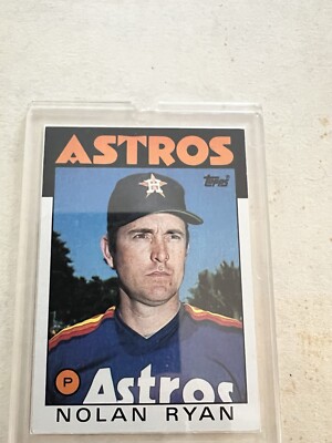 Nolan Ryan 1986 Topps Card #100 Houston Astros | eBay