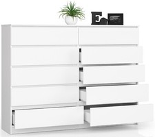 Kommode mit 10 Schubladen Sideboard Multifunktionsschrank,160x40x121cm VieleFARB