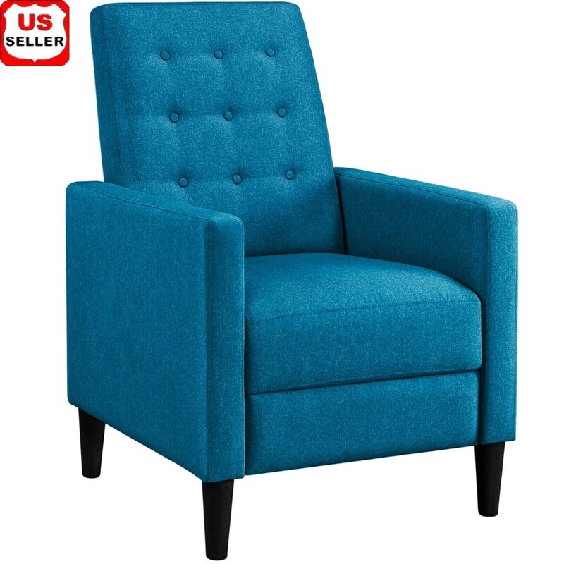 Supportive Push Back Recliner with Pocket Spring Polyester and Solid Wood Alden Design