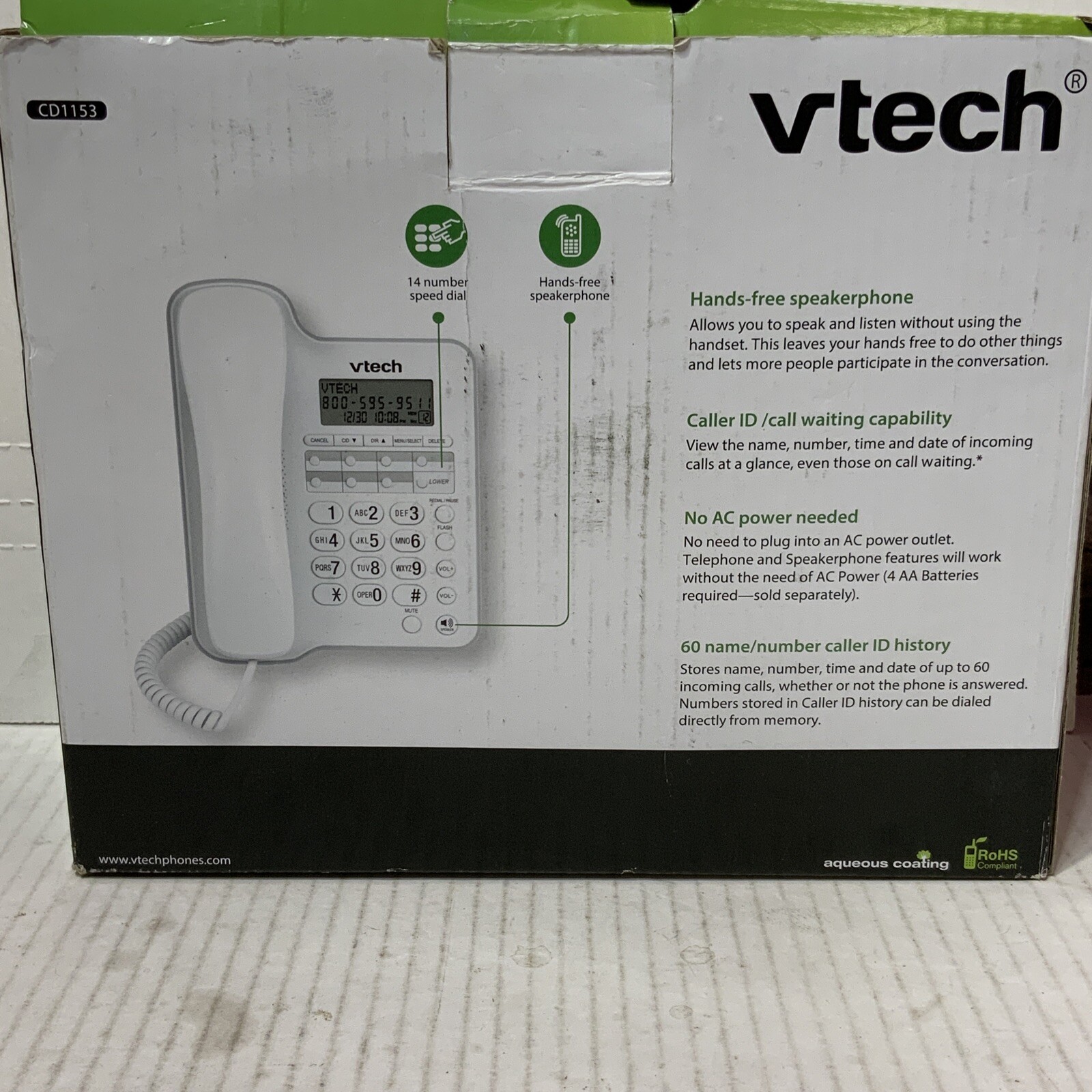 📀 Vtech Corded Speakerphone With Caller ID/Call Waiting (CD1153