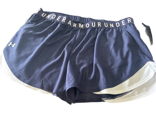 Under Armour Damenshorts Play Up sportlich marineblau neu ohne Etikett 3” Schrittlänge XXL XXLarge BxB - Bild 2 von 3
