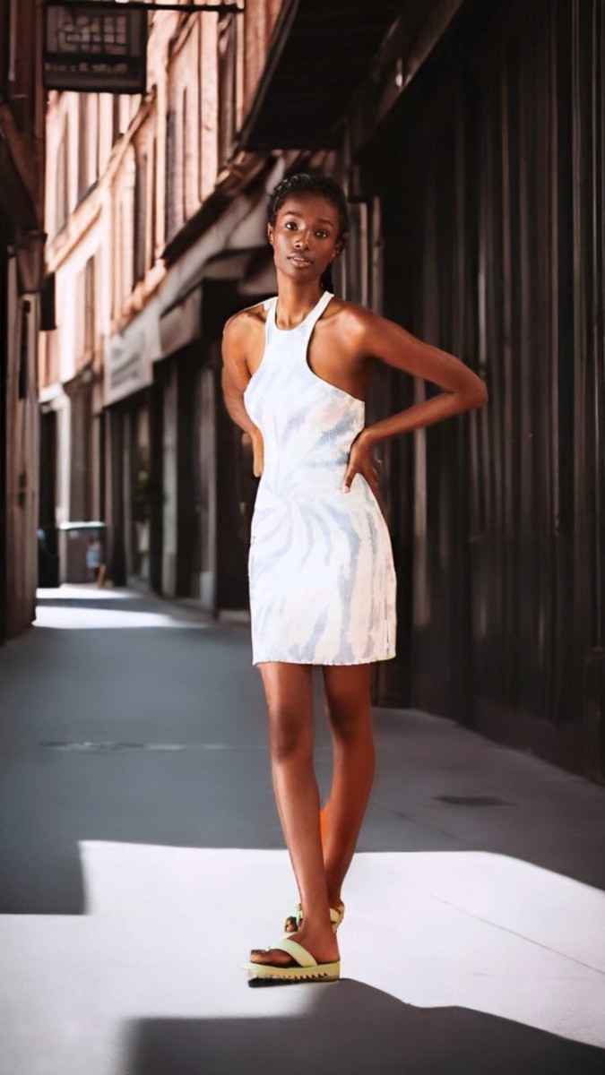tie dye blue and white dress Maxi Dress Blue and White Tie Dye Eliony