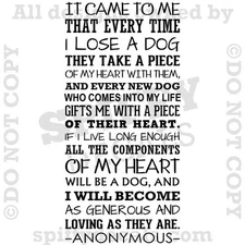 It Came To Me Dog Anonymous Quote Vinyl Wall Decal Decor Sticker