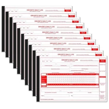 10 Pack Driver Daily Log Book 8.5" x 5.5" Log Book with Detailed Driver Vehic...