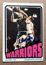 CLYDE LEE AUTOGRAPHED 1972-73 TOPPS BASKETBALL CARD # 138 GOLDEN STATE WARRIORS
