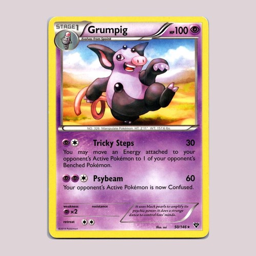 Grumpig 50/146 Rare XY Base Set Pokemon Lightly Played