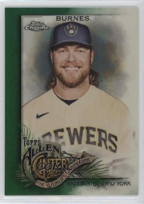 2022 Topps Allen & Ginter Chrome Green Refractor 85/99 Corbin Burnes #31 pe8