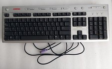 Compaq Wired Keyboard Model 5185 PS2 Silver And Black Good Condition.