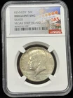 NGC BU 1966 US Kennedy Half Dollar Silver Coin -Vegas Strip Hoard-109