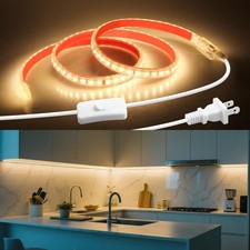 Under Cabinet Lighting Strip 36in AC 110V LED Wired Lights Warm White 3000K P...