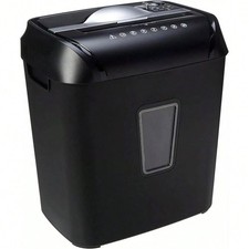 12 Sheet Cross Cut Paper Shredder with 4.8 Gallon Bin & Reverse Controls